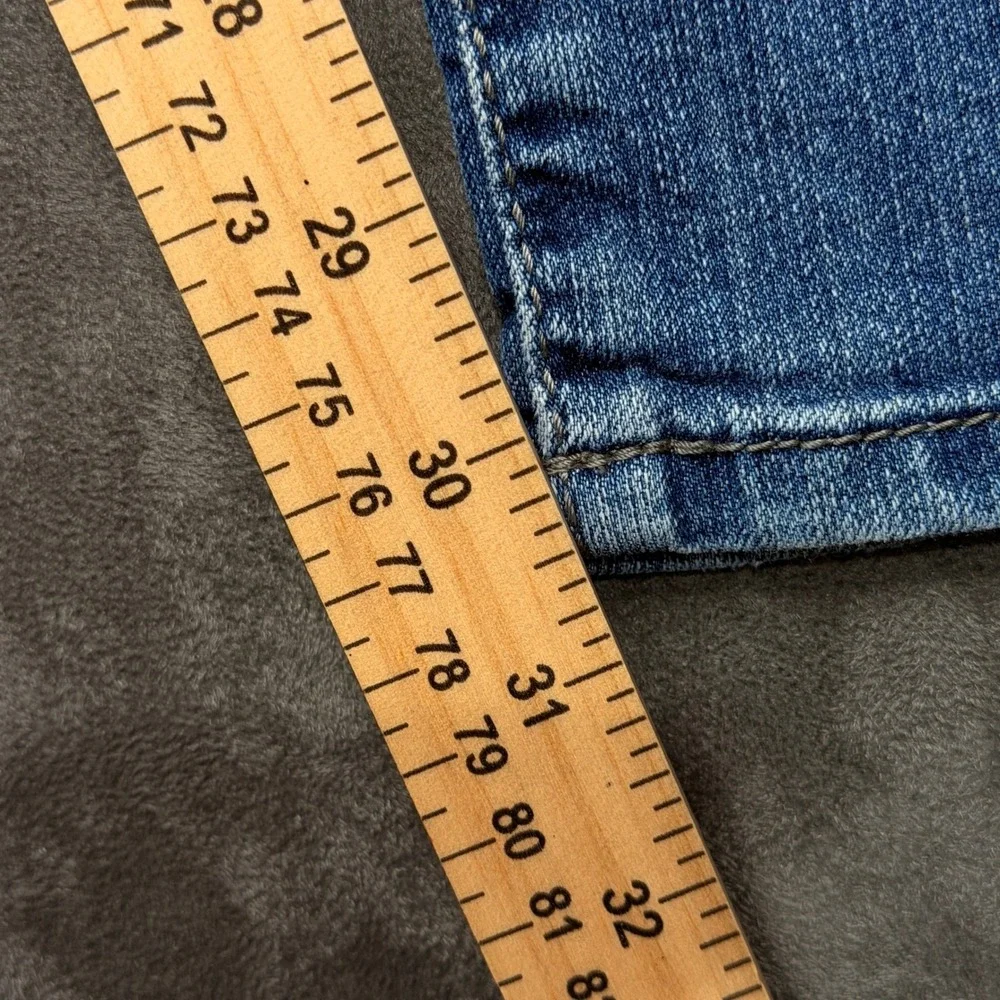 Mavi Jeans Men 33x32 Blue Slim Straight Medium Wash Embroidered Pockets